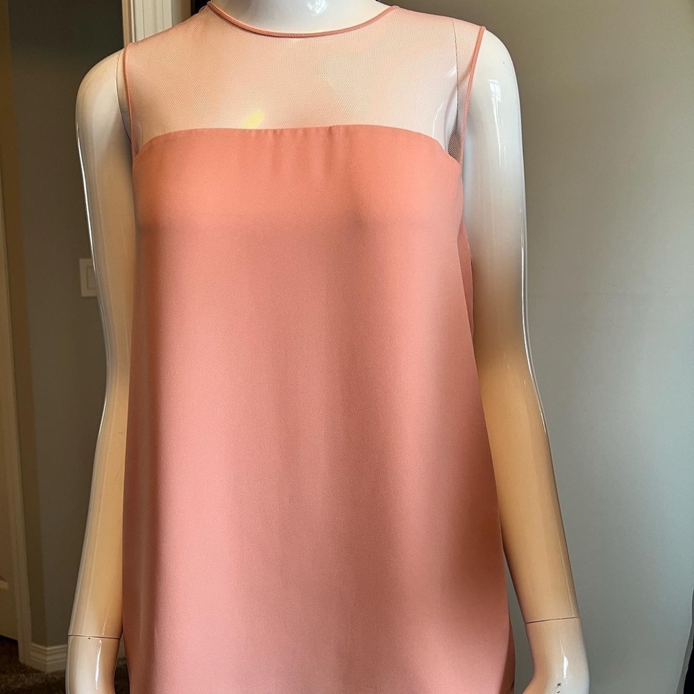 Aritzia Pink Mesh Tank Small - Picture 4 of 5